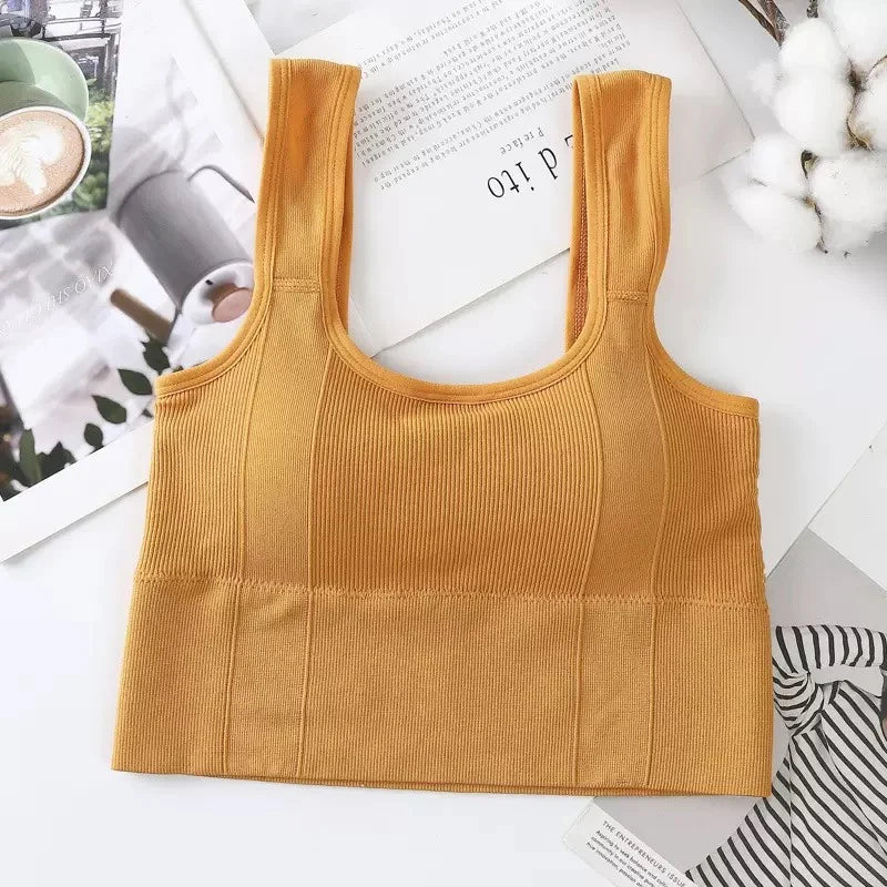Sports Bra Anti-Sweat Fitness Top Women Seamless Yoga Bra Shockproof Crop Top Push Up Sport Bra Gym Workout Top