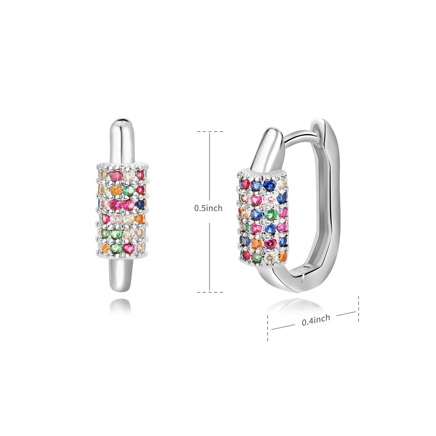 Luxruy Zircon Hoop Earrings For Women Stainless Steel Gold Color Round Hoops Earrings 2024 Trend Wedding Jewelry Freeshipping