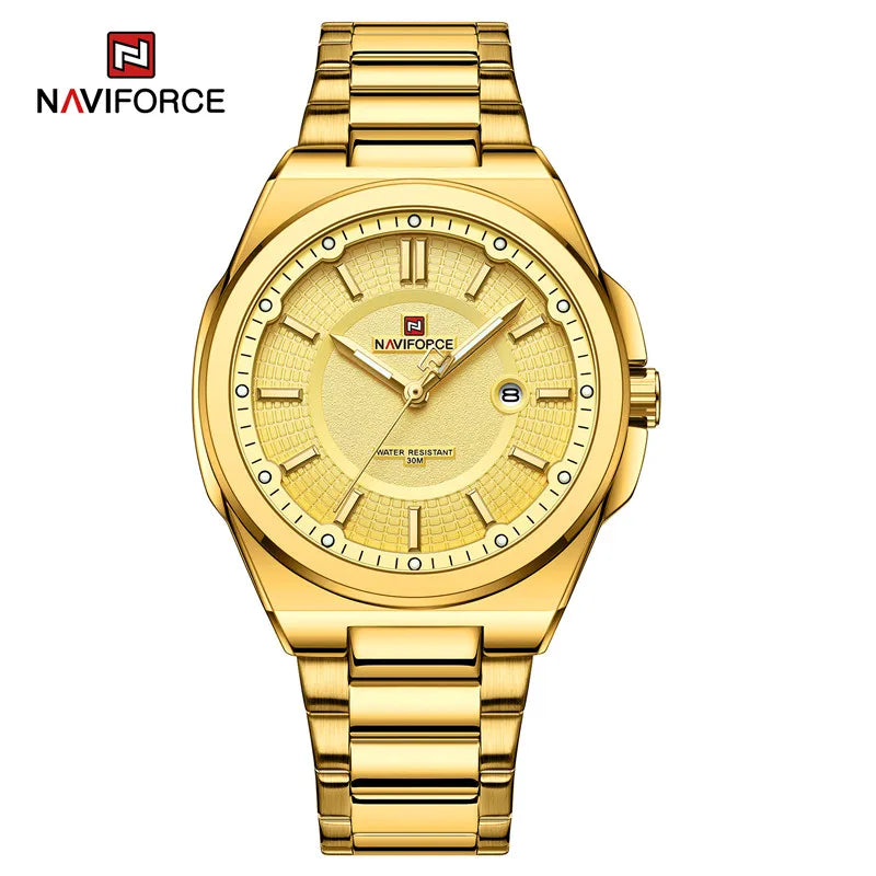 NAVIFORCE 2023 New Watches Original Brand For Men Casual Sport Man Stainless Steel Wristwatch Waterproof Quartz Classic Clock