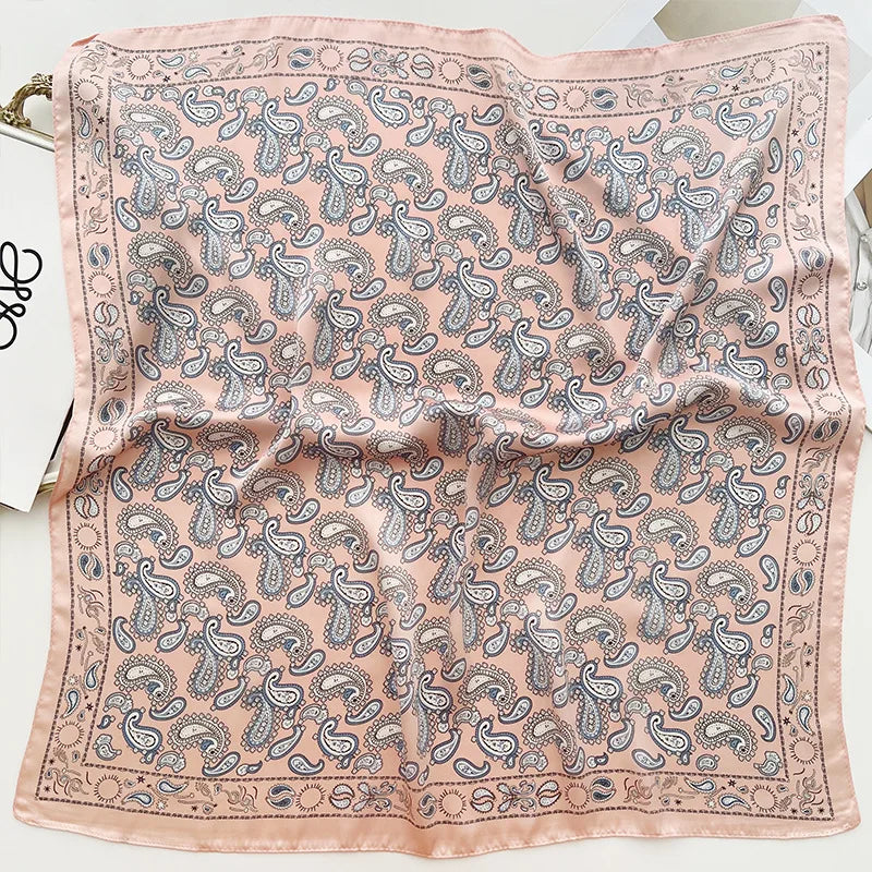 Head Scarf For Women Luxury Square Scarf Bandanna Spring/Summer Headband Hair Scarf Soft Stain Neckerchief For Dress Up you Look