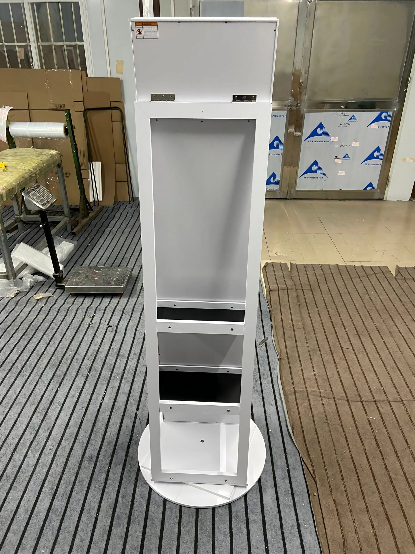 JDPAG Full Length Mirror with Storage, 61" Mirror Jewelry Cabinet Standing, Rotating Jewelry Mirror Organizer Full Length