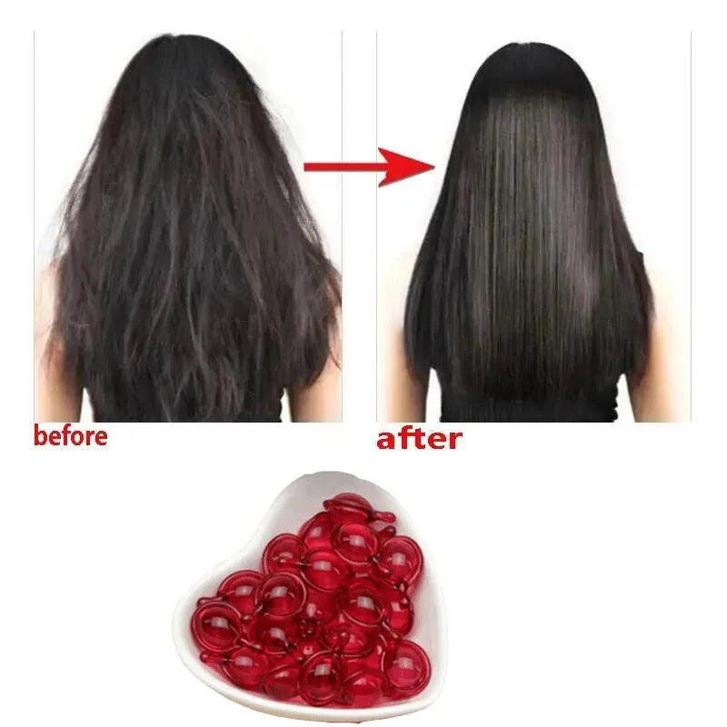 Magic Hair Vitamin Capsule Keratin Oil Fast Restore Hair Soft Smooth Shiny Deep Moisturizer Frizzy Dry Scalp Hair Care Products