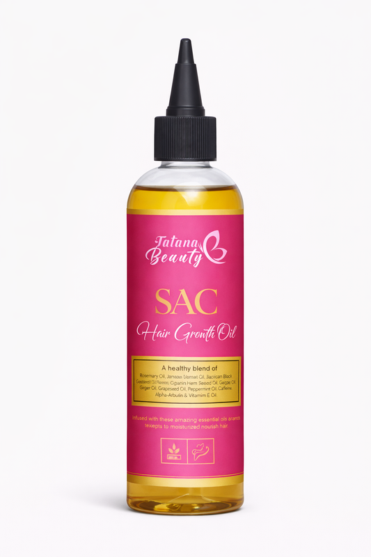 Hair growth oil for longer thicker hair with natural ingredients for scalp care and hair repair