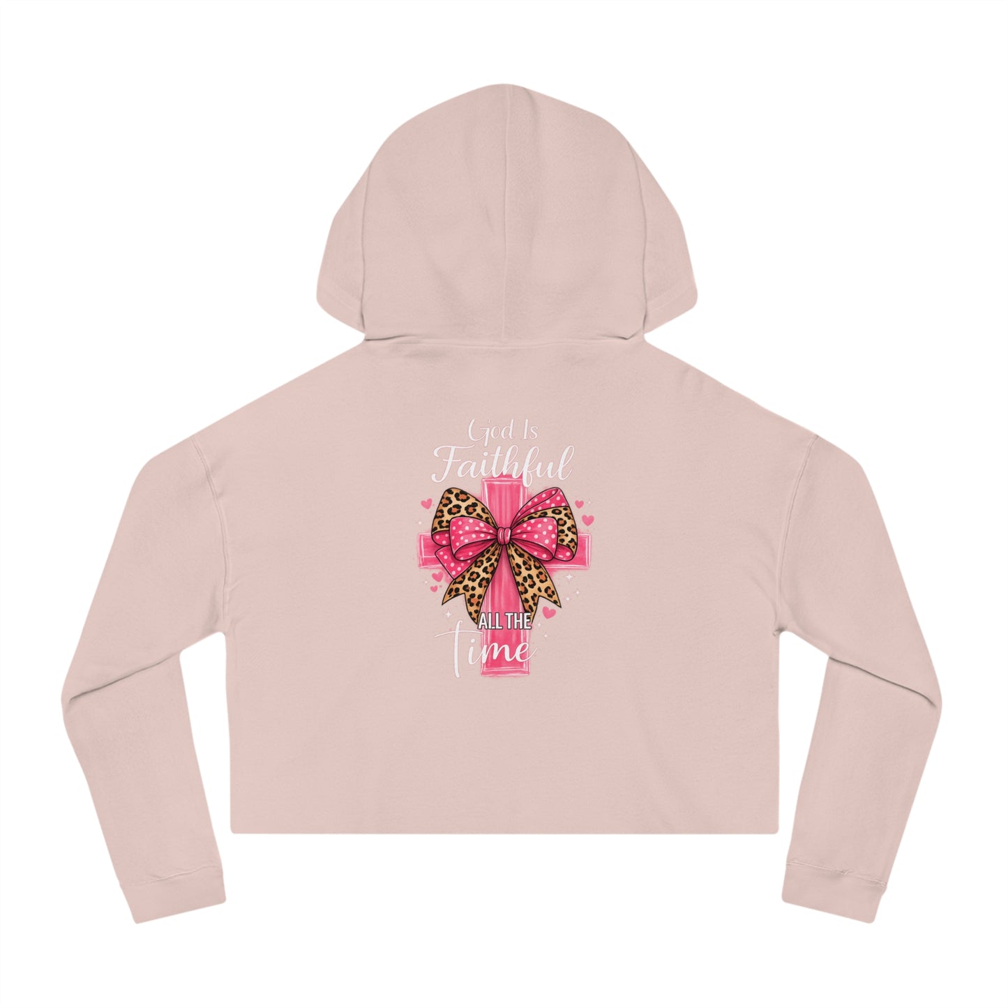 Cropped Hoodie — Faithful 'Til the End Cross Design