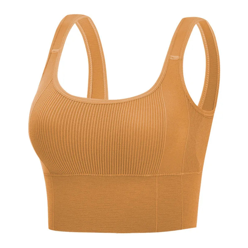 Sports Bra Anti-Sweat Fitness Top Women Seamless Yoga Bra Shockproof Crop Top Push Up Sport Bra Gym Workout Top