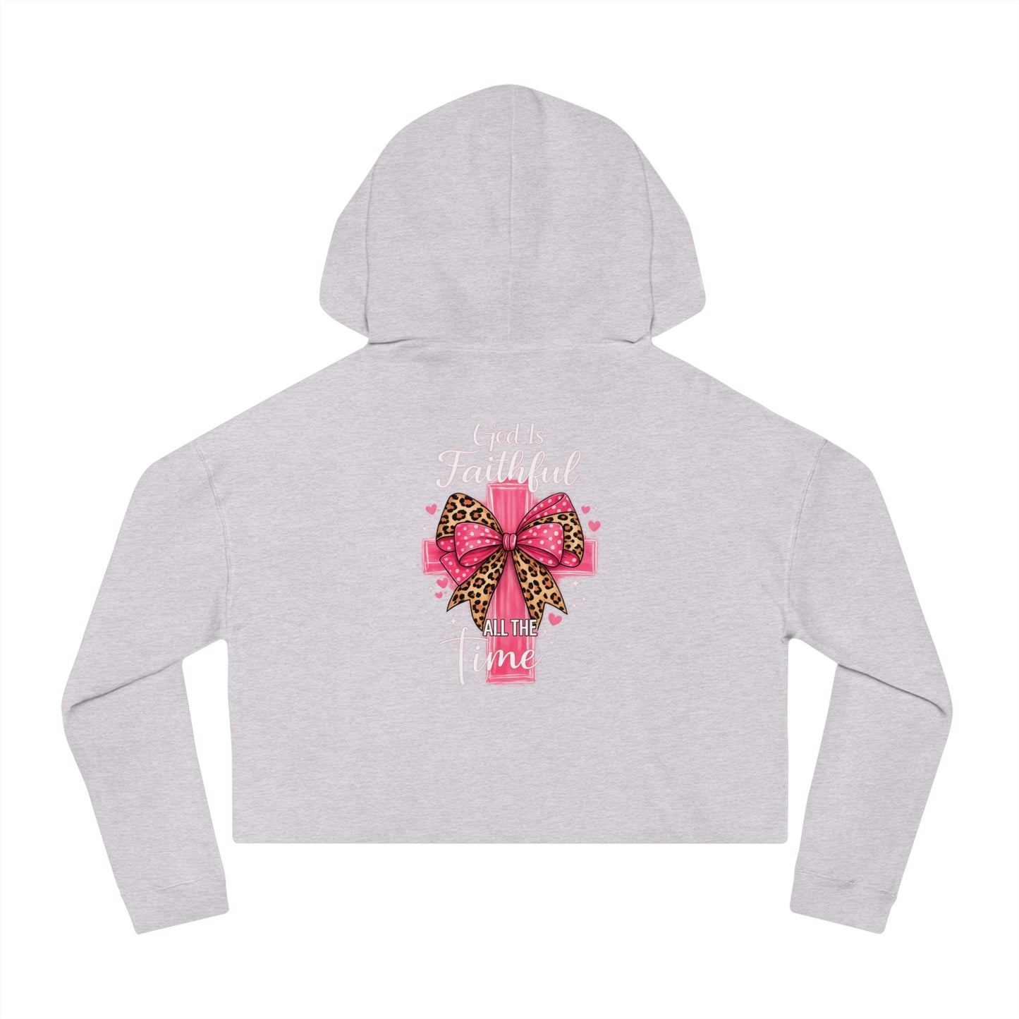 Cropped Hoodie — Faithful 'Til the End Cross Design