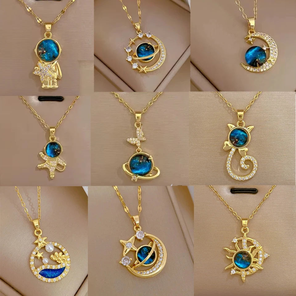 Light Luxury Titanium Steel Star Series Necklace