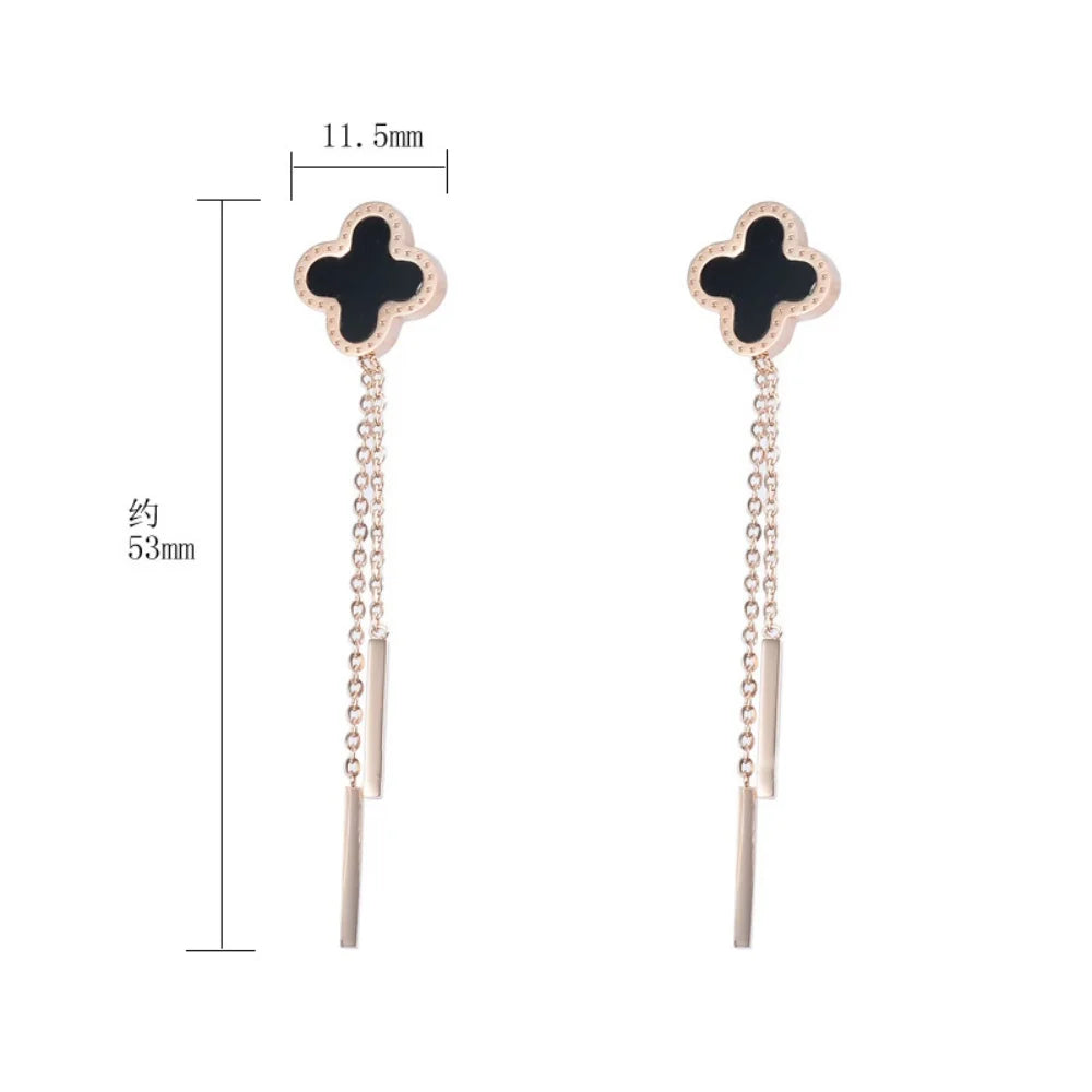 Gorgeous Clover Earrings, a Double Wear Leaf Style, Trendy and Romantic Women's Party Gift Wholesale Earrings