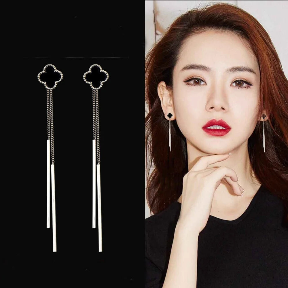 Gorgeous Clover Earrings, a Double Wear Leaf Style, Trendy and Romantic Women's Party Gift Wholesale Earrings