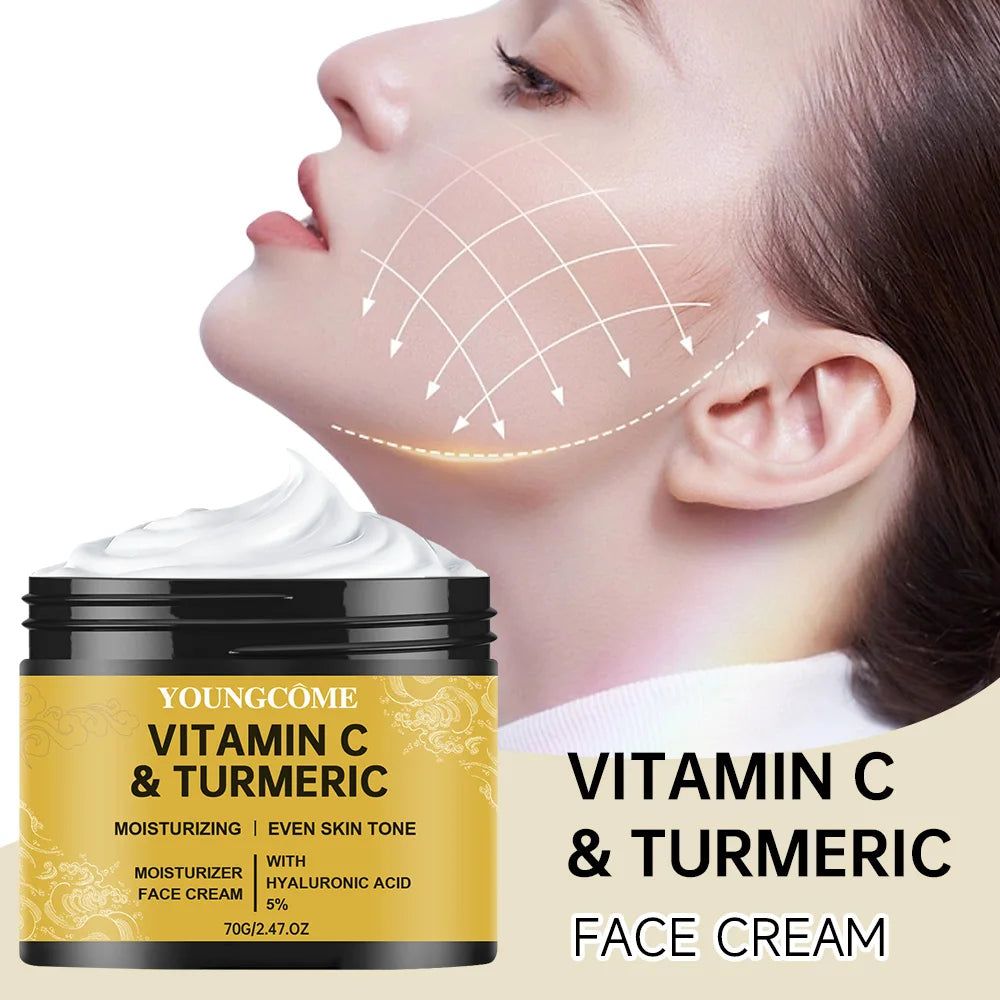 Turmeric Vitamin C Face cream Retinol Moisturizing Firming Hyaluronic Lightening Repairing Smooth Skincare Whitening Creams