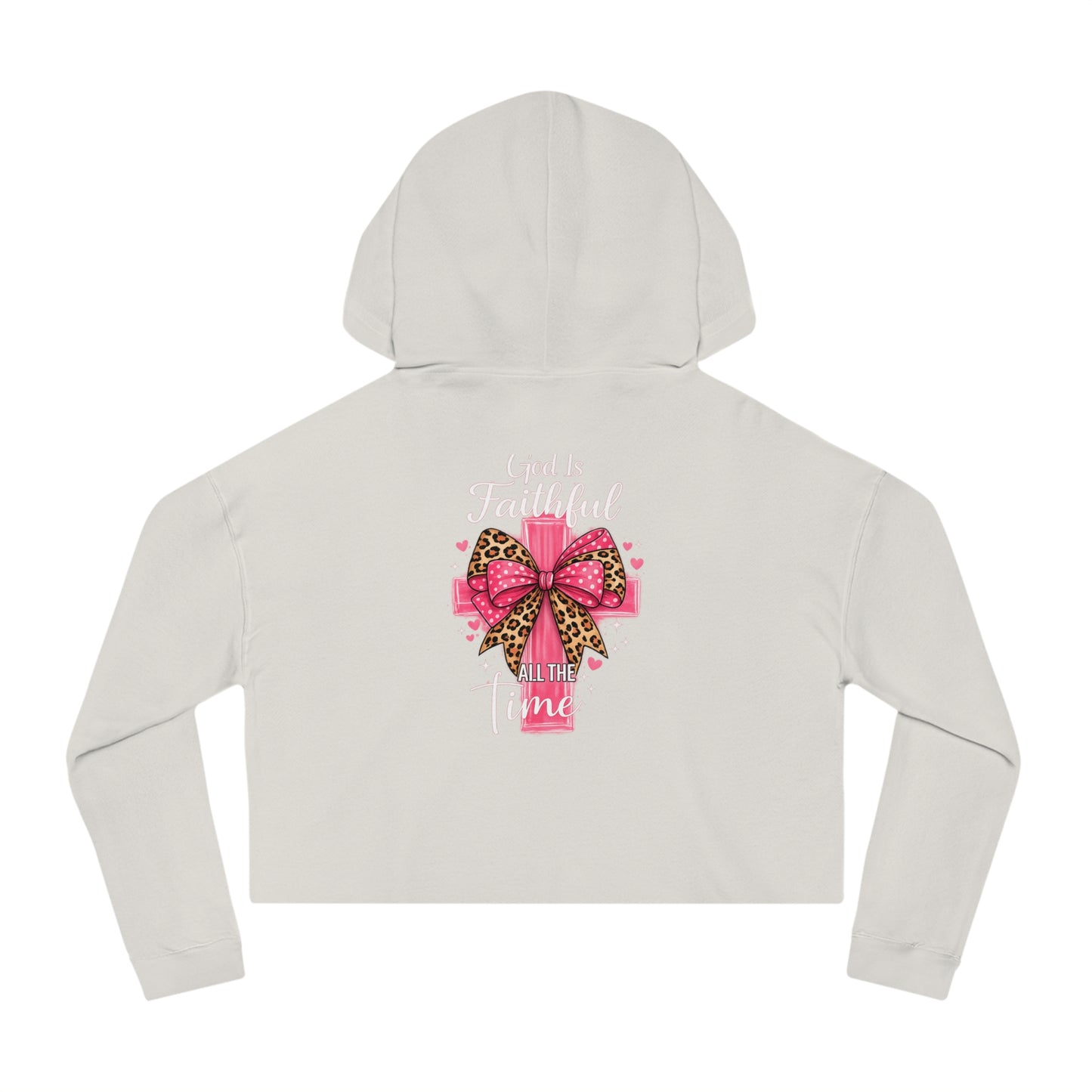 Cropped Hoodie — Faithful 'Til the End Cross Design
