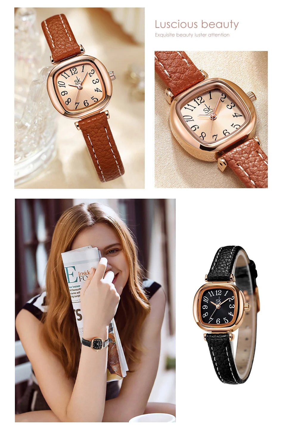 New Reloj Mujer SK Watch Fashion Woman Watches Elegant Women's Quartz Wristwatches Original Ladies Clock Relogio Feminino 2025