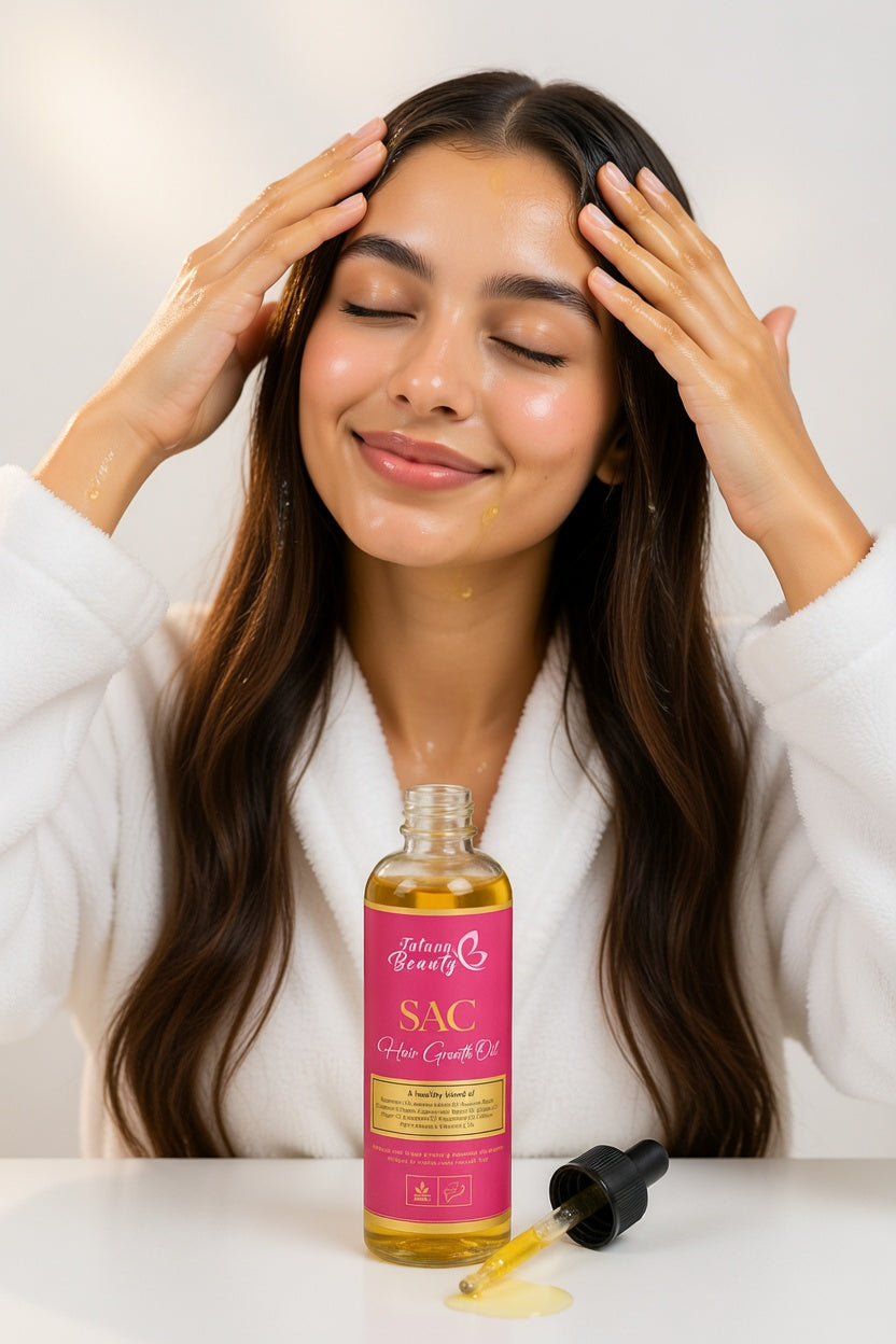 Good Hair Oil – Growth & Shine Blend - SAC Hair Growth Oil – Rosemary, Jamaican Black Castor & Peppermint Oil for Stronger, Healthier Hair