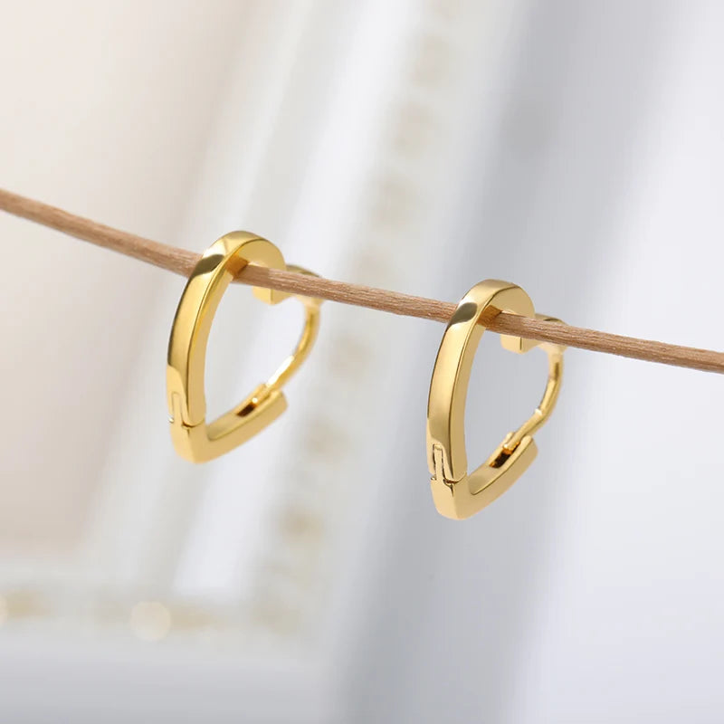 Simple Heart Drop Earrings For Women Stainless Steel Brand Fashion Ear Cuff Piercing Dangle Earring Jewelry Gifts Bijoux Femme