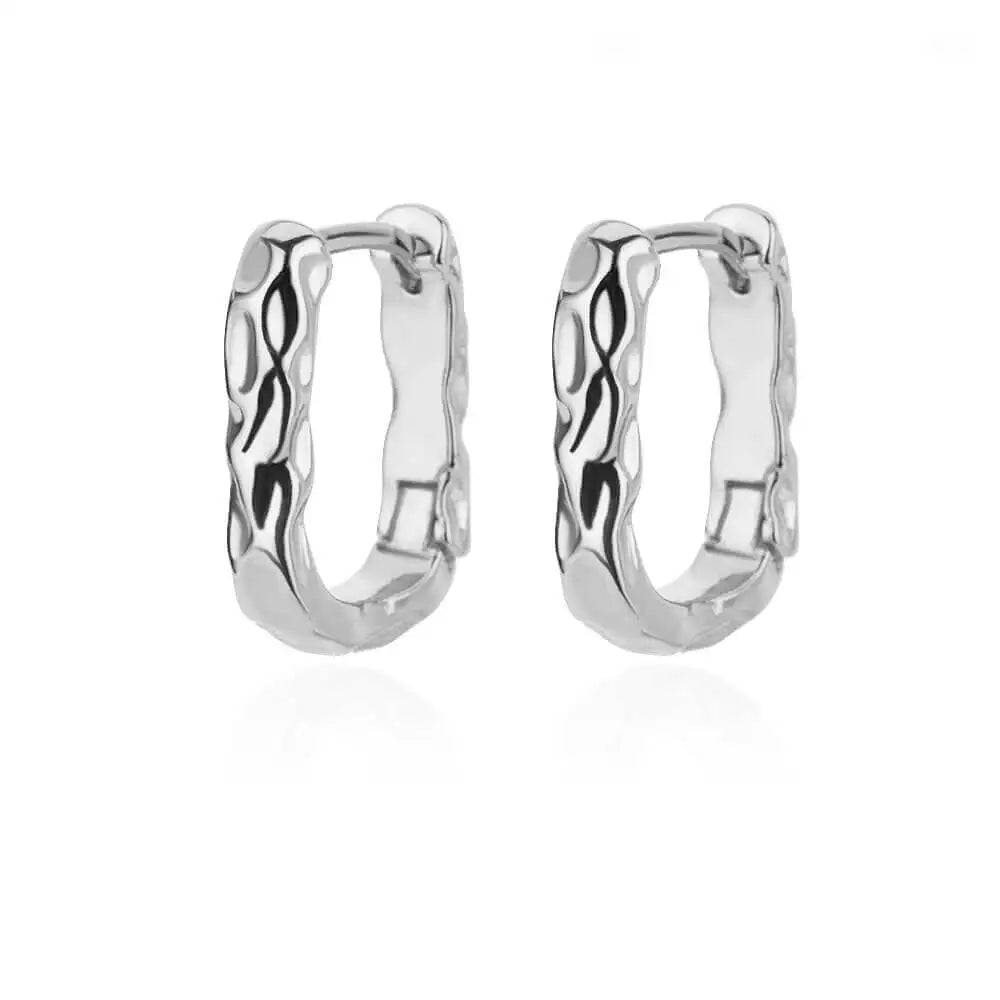 Zircon Snowflake Earrings For Women Gold Color Stainless Steel Flower Geometric Hoop Earring Aesthetic Luxury Wedding Jewerly