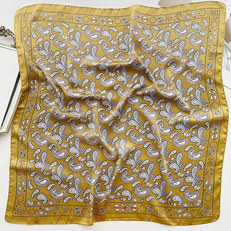 Head Scarf For Women Luxury Square Scarf Bandanna Spring/Summer Headband Hair Scarf Soft Stain Neckerchief For Dress Up you Look
