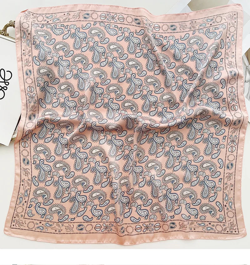 Head Scarf For Women Luxury Square Scarf Bandanna Spring/Summer Headband Hair Scarf Soft Stain Neckerchief For Dress Up you Look