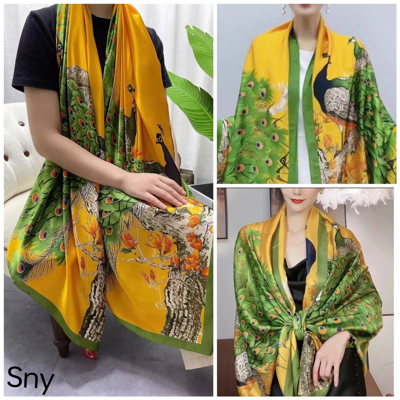 180*90cm Scarves Luxury Brand Long Silk Scarf Women Soft Shawl Wrap Muffler Hijab Bufanda Foulard Female Bandana Beach Stoles
