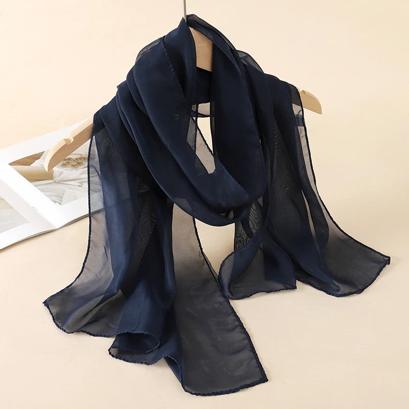 2026 New Print Chiffon Scarf Shawl Women Sunscreen Silk Scarf Turban Long Wrap Beach Travel Outdoor Accessories Trendy Headband