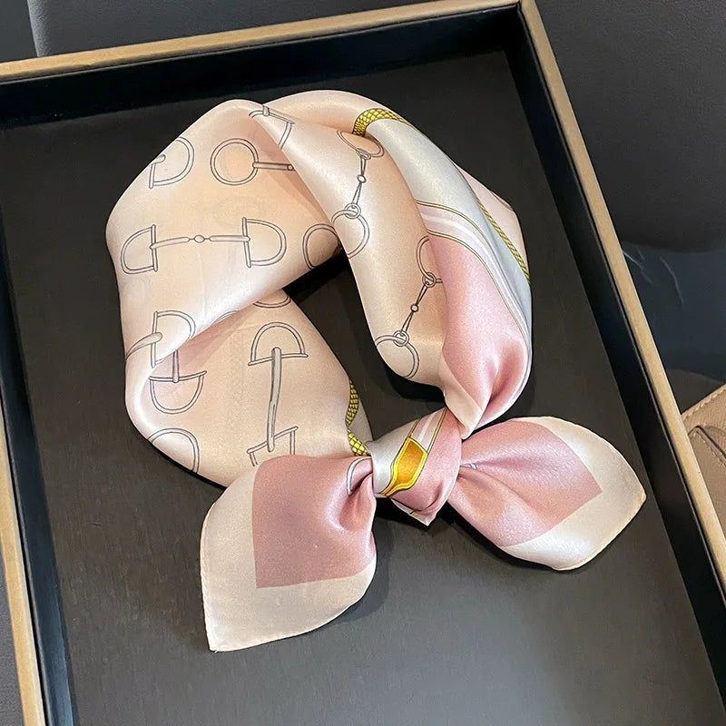 New Pure Silk Scarf Women Fashion 100% Mulberry Silk 53cm Square Scarves Shawl Pashmina Poncho Hijab Neckerchief Foualrd Bandana