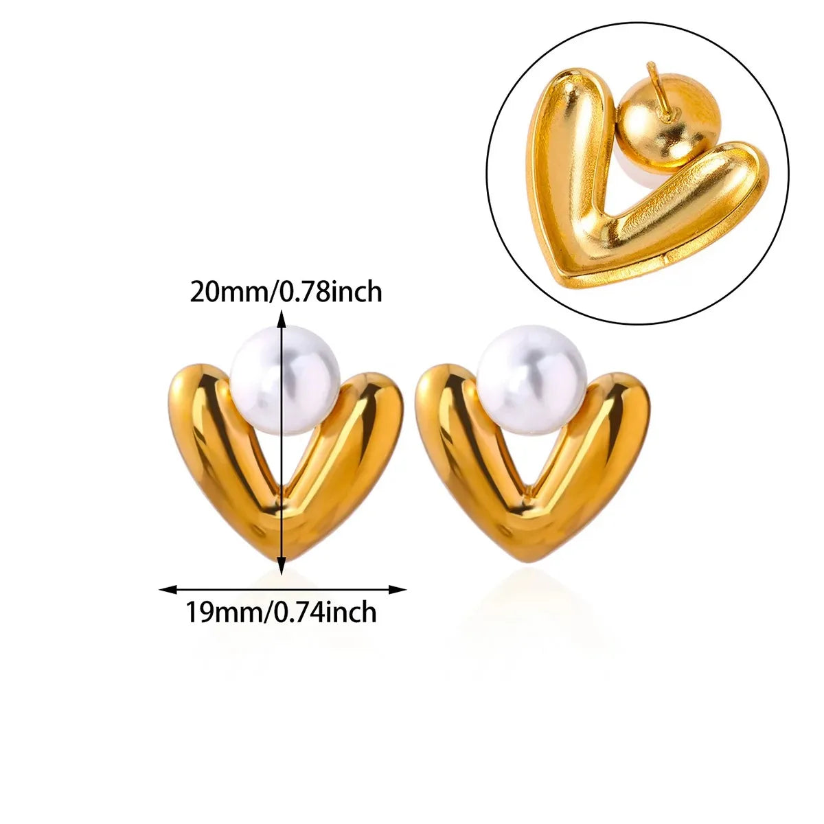 Simple Heart Drop Earrings For Women Stainless Steel Brand Fashion Ear Cuff Piercing Dangle Earring Jewelry Gifts Bijoux Femme