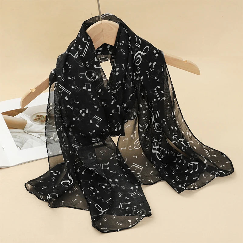 2026 New Print Chiffon Scarf Shawl Women Sunscreen Silk Scarf Turban Long Wrap Beach Travel Outdoor Accessories Trendy Headband