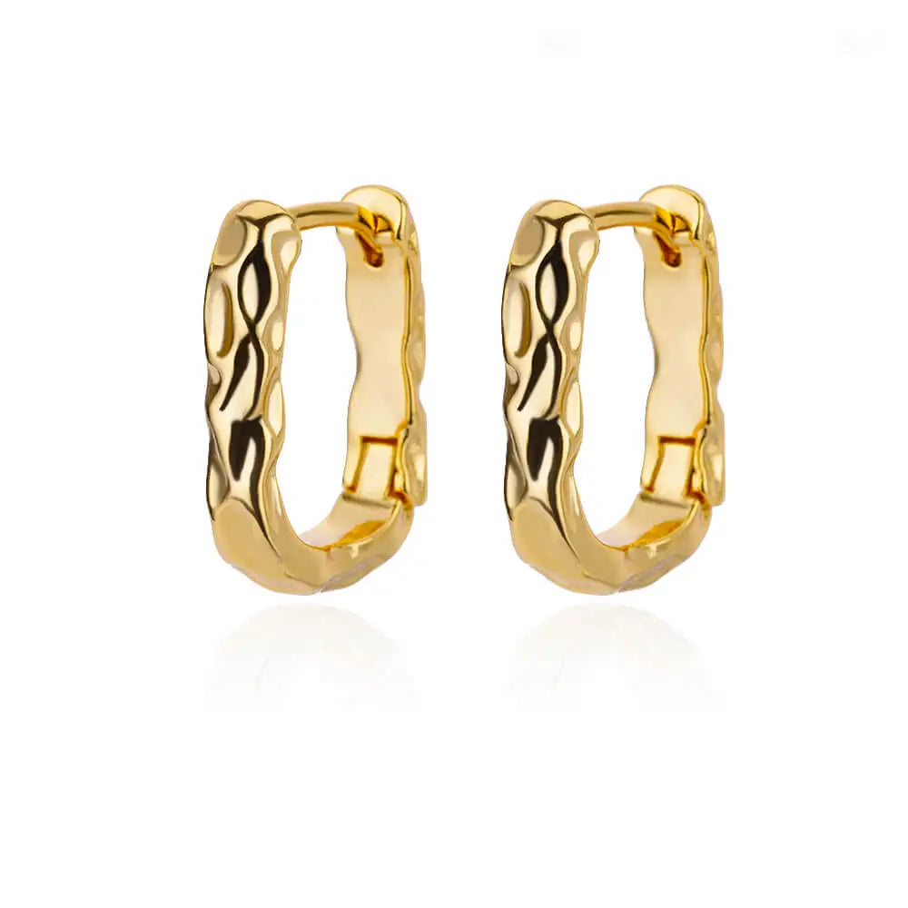Zircon Snowflake Earrings For Women Gold Color Stainless Steel Flower Geometric Hoop Earring Aesthetic Luxury Wedding Jewerly