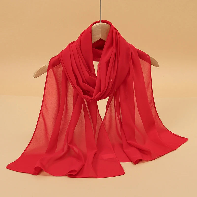 2026 New Print Chiffon Scarf Shawl Women Sunscreen Silk Scarf Turban Long Wrap Beach Travel Outdoor Accessories Trendy Headband