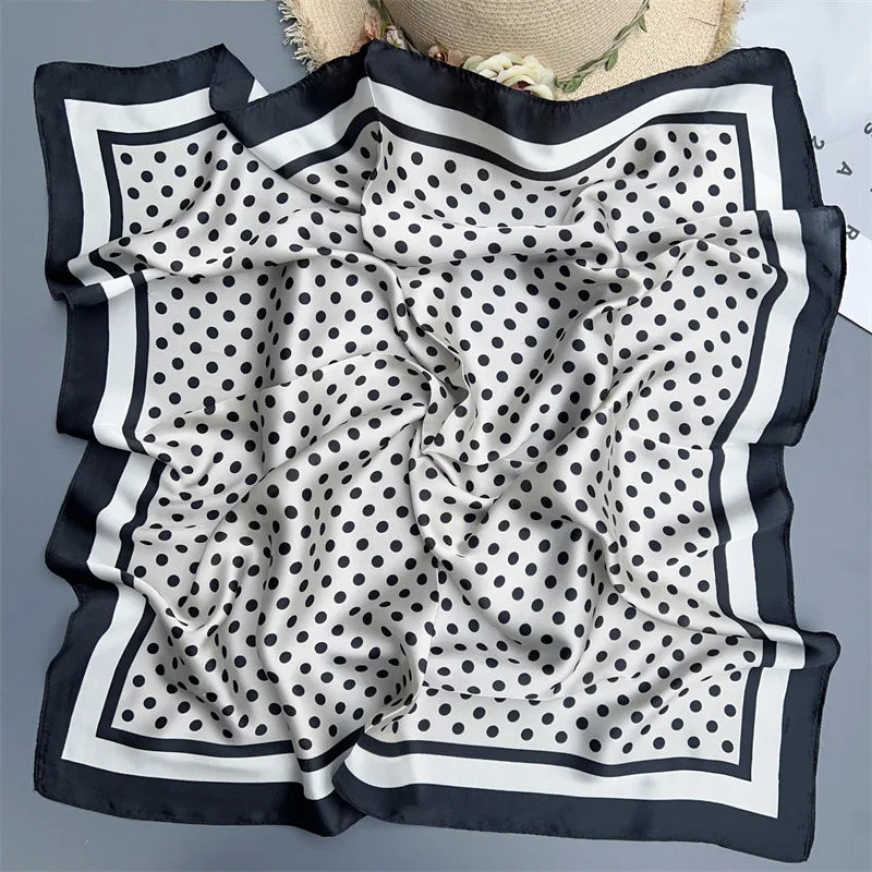 70*70cm Flower Silk Square Scarf Women Satin Shawl Wrap Hijab Female Hair Band Wrist Luxury Headkerchief Echarpe fashion Bandana