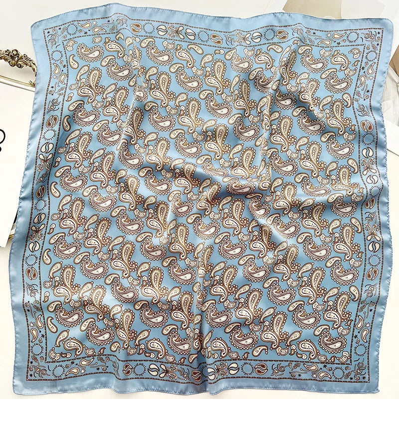 Head Scarf For Women Luxury Square Scarf Bandanna Spring/Summer Headband Hair Scarf Soft Stain Neckerchief For Dress Up you Look