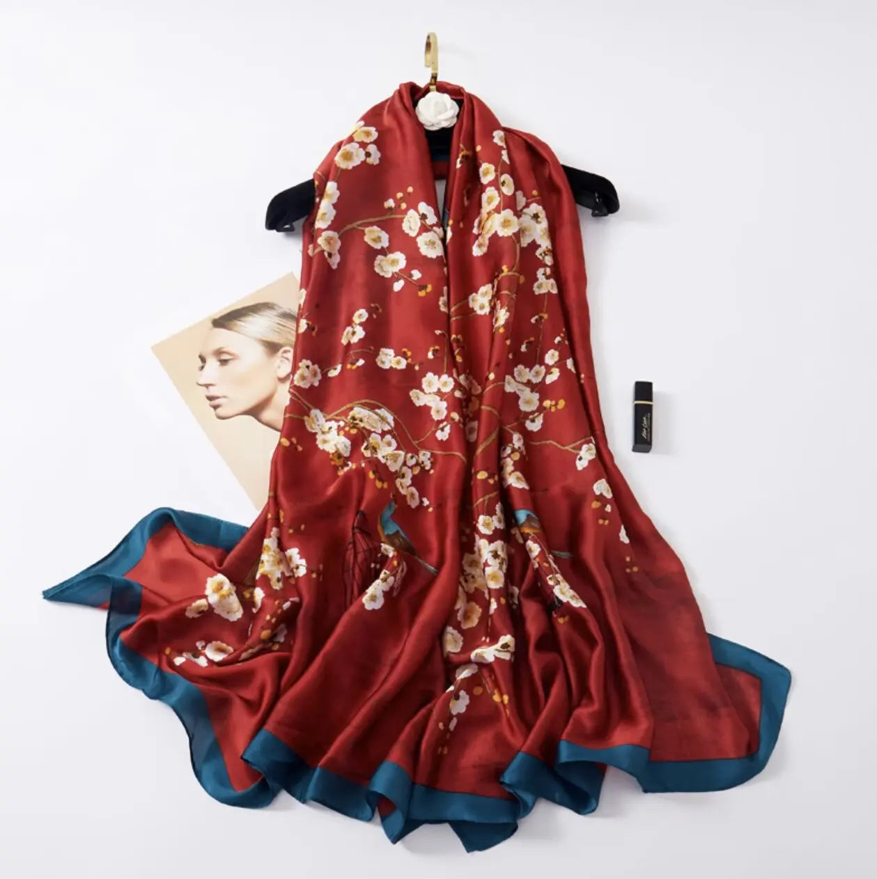 180*90cm Scarves Luxury Brand Long Silk Scarf Women Soft Shawl Wrap Muffler Hijab Bufanda Foulard Female Bandana Beach Stoles