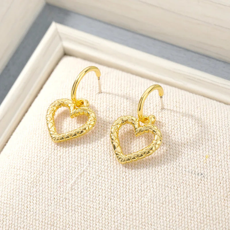 Free Shipping Zircon Geometric Earrings For Women Stainless Steel Gold Color Piercing Earring 2025 Fashion Wedding Jewelry Gift