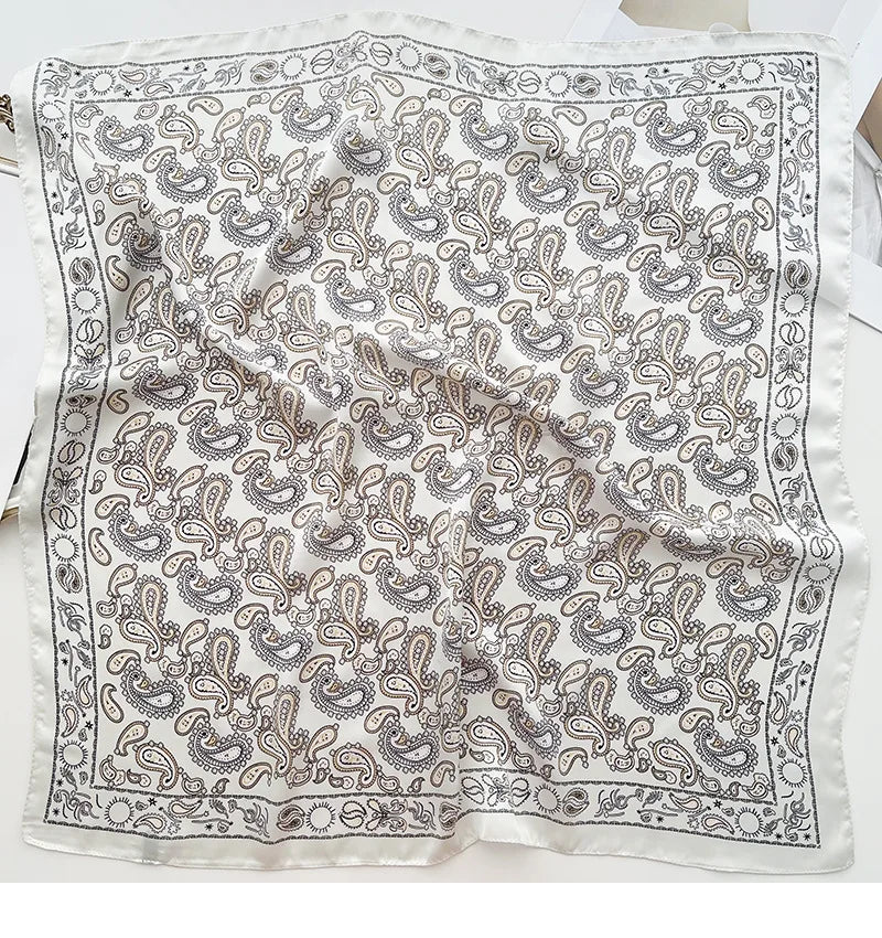 Head Scarf For Women Luxury Square Scarf Bandanna Spring/Summer Headband Hair Scarf Soft Stain Neckerchief For Dress Up you Look