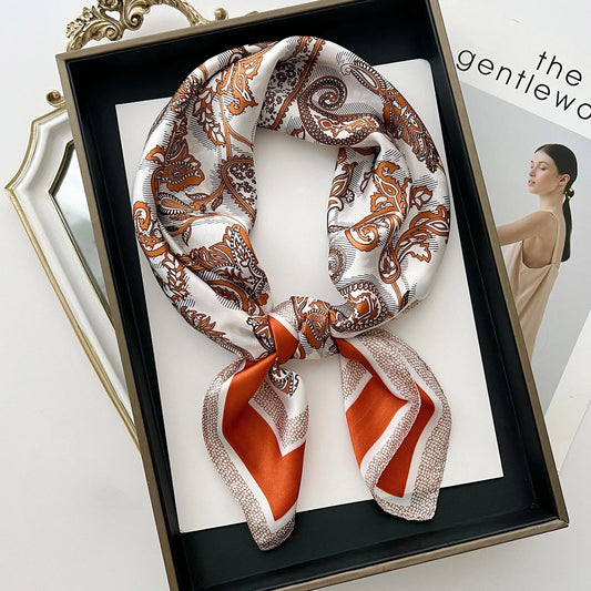Square Scarf For Women Breathable Bandanna Luxury Headband Hair Scarf Soft Stain Neckerchief Spring/Summer Head Scarf