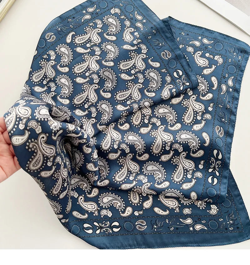 Head Scarf For Women Luxury Square Scarf Bandanna Spring/Summer Headband Hair Scarf Soft Stain Neckerchief For Dress Up you Look