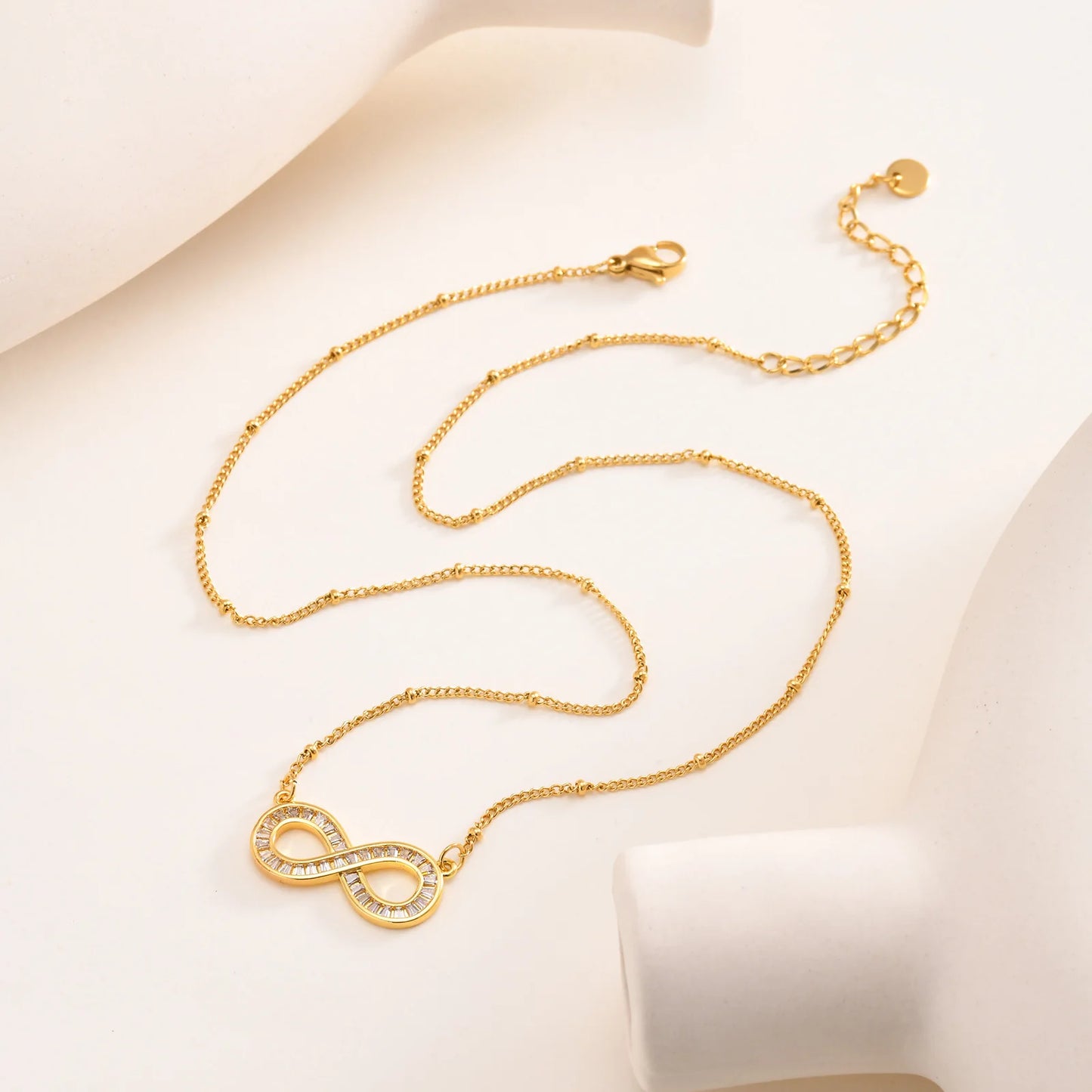 Women Gift Infinity Necklace, Cubic Zircoina Pendant Jewelry for Mom Girlfriend