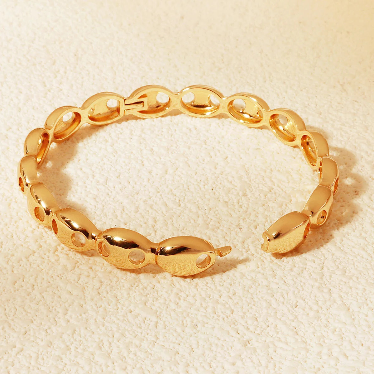 Miallo New Stainless Steel Trendy Open Bracelet Daily Bangles For Women Simple Lock Clasp Sparkling Zirconia Bracelet As Gifts