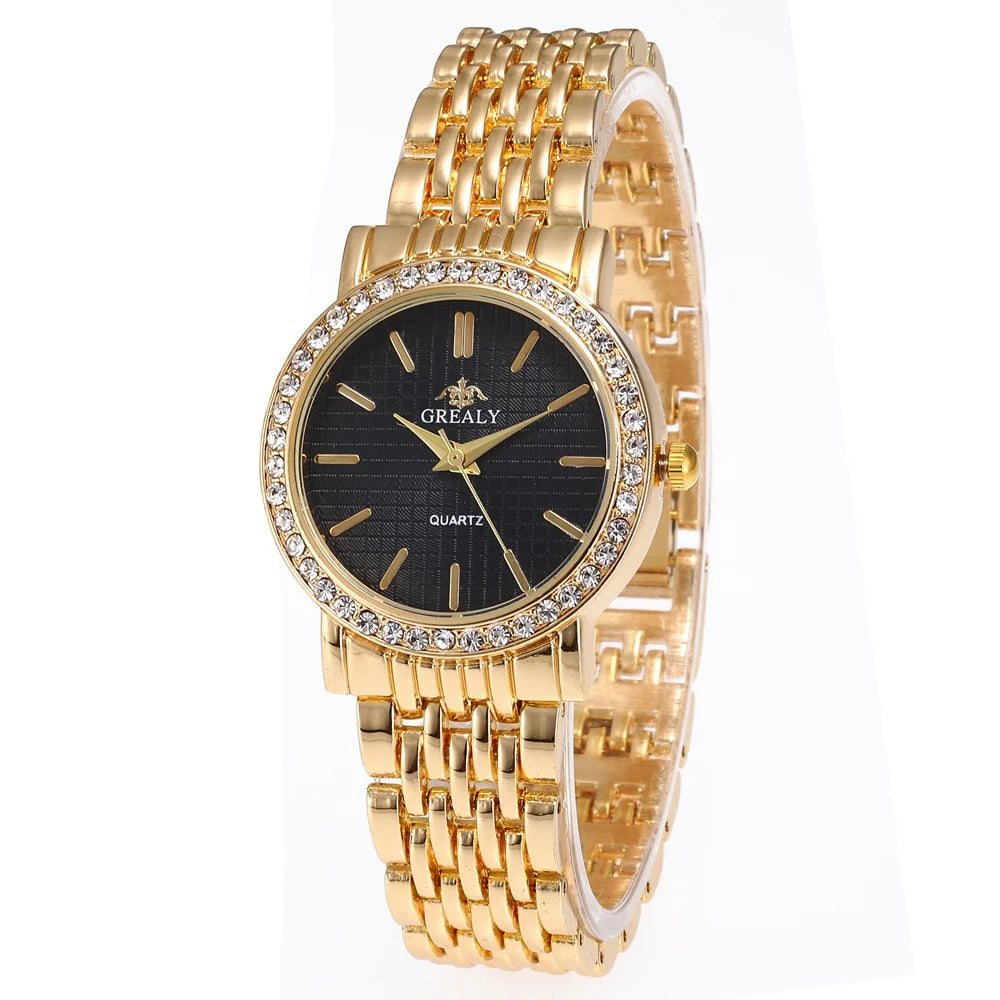 New Fashion Women Watches Casual Simple Rhinestone Lady Wristwatch Luxury Women Quartz Watch Female Gold Watch Relogio Feminino