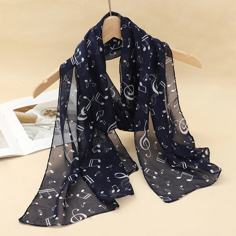 2026 New Print Chiffon Scarf Shawl Women Sunscreen Silk Scarf Turban Long Wrap Beach Travel Outdoor Accessories Trendy Headband