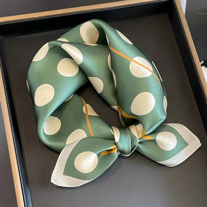 New Pure Silk Scarf Women Fashion 100% Mulberry Silk 53cm Square Scarves Shawl Pashmina Poncho Hijab Neckerchief Foualrd Bandana
