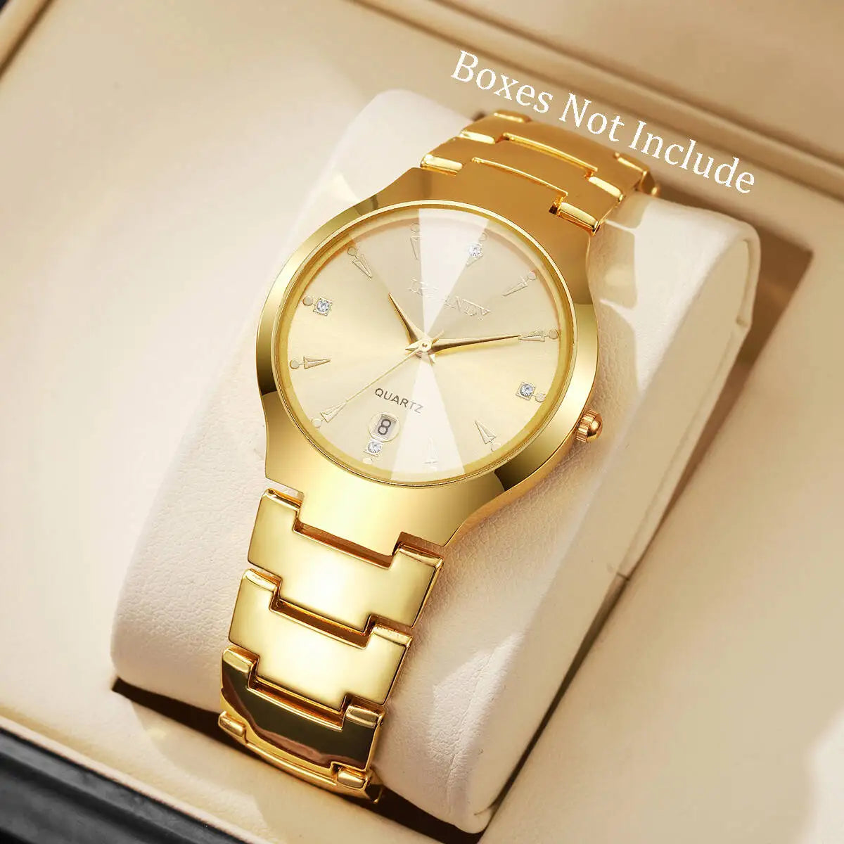 Fashion Stainless Steel Strap Men Business Watches Men's Analog Quartz Wristwatch Clock Reloj Hombre（Without Box）