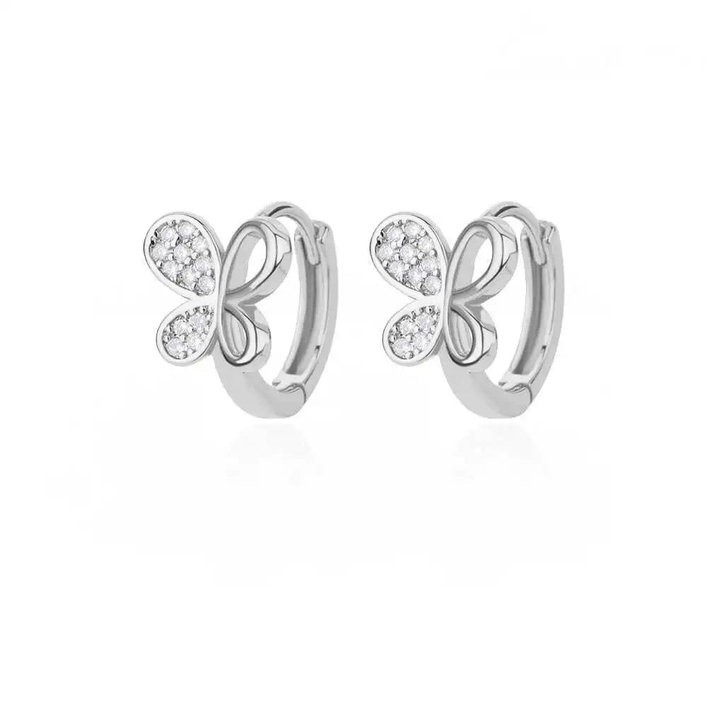 Zircon Snowflake Earrings For Women Gold Color Stainless Steel Flower Geometric Hoop Earring Aesthetic Luxury Wedding Jewerly
