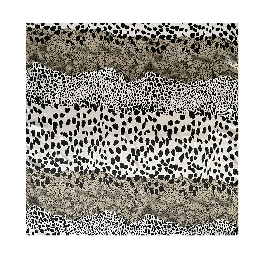 New Leopard Print Silk Scarf Women's Headscarf European and American 90cm * 90 Shawl