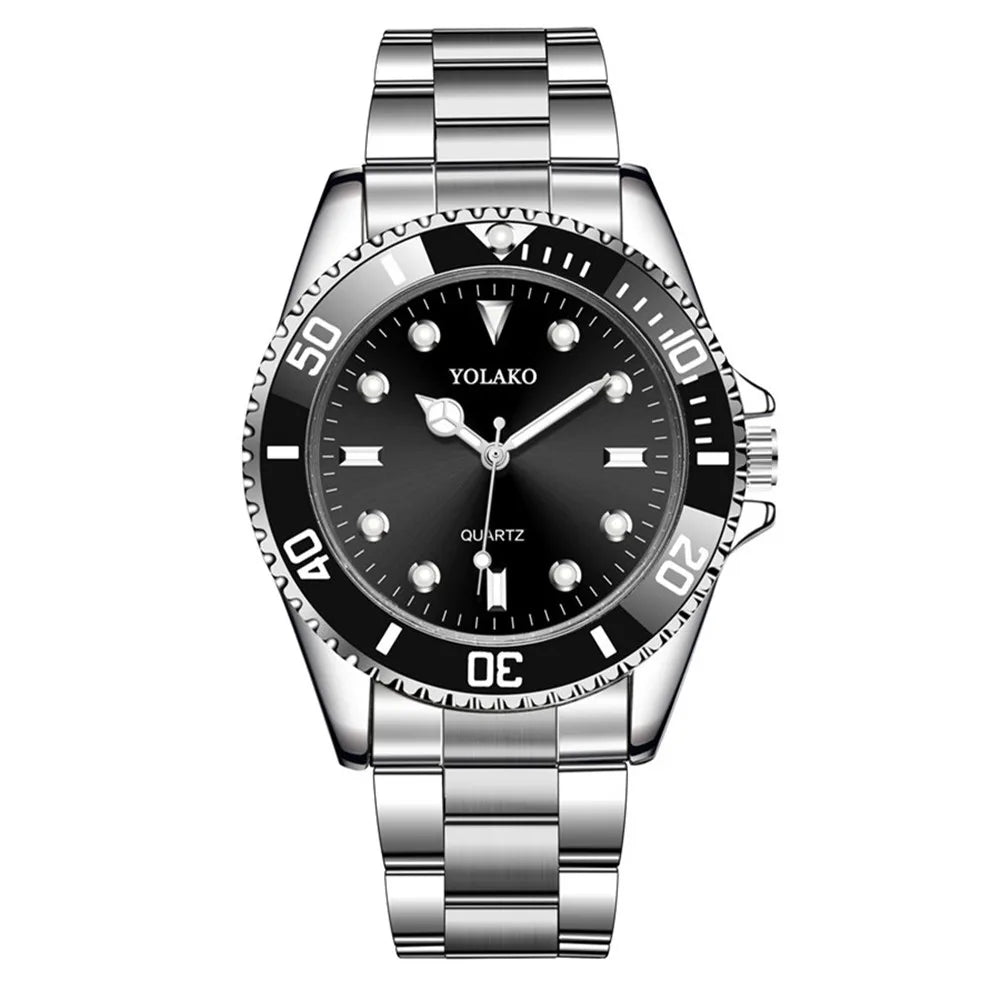 luxury brand men steel quartz business watch sports watch