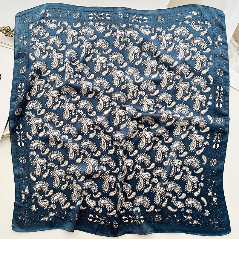 Head Scarf For Women Luxury Square Scarf Bandanna Spring/Summer Headband Hair Scarf Soft Stain Neckerchief For Dress Up you Look