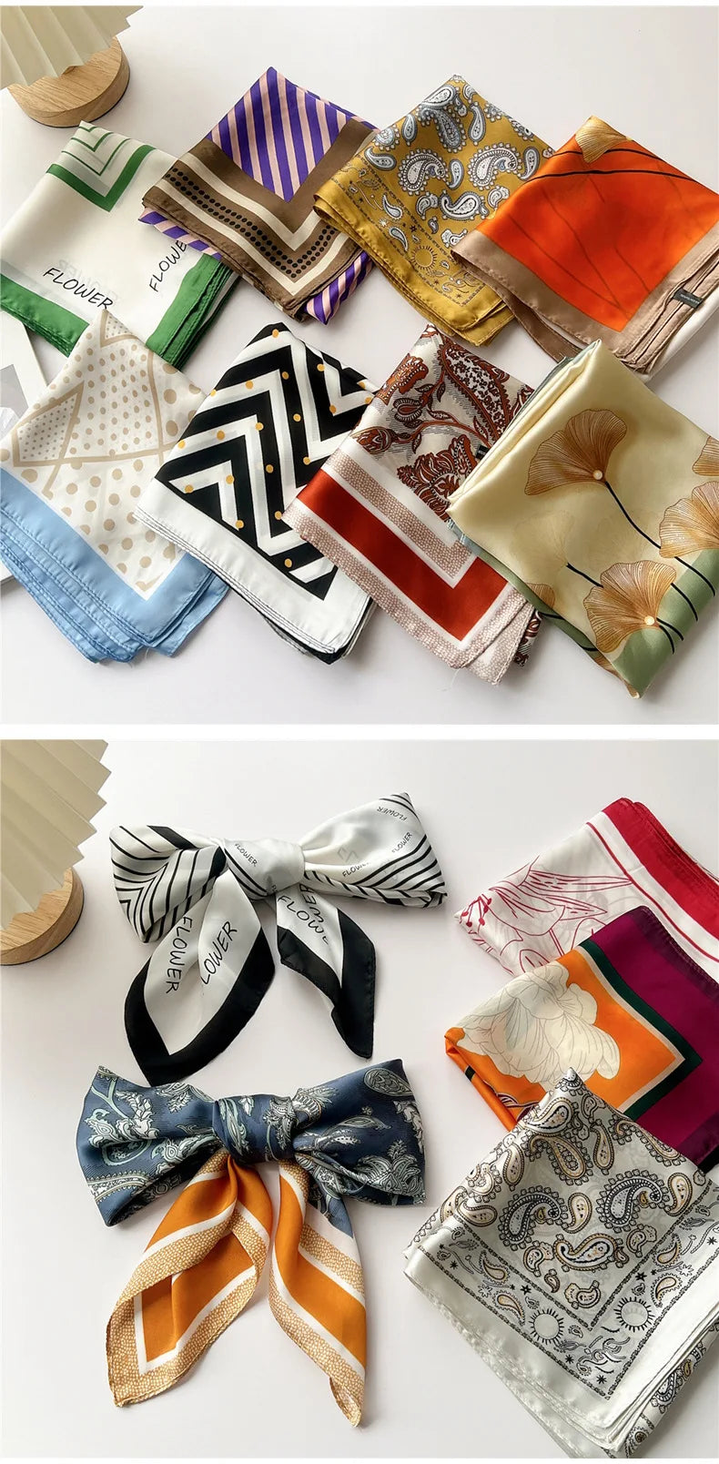 70cm Square Scarf Headscarf Hairscarf Bandanas Head Hair Shawl Wraps Accessories