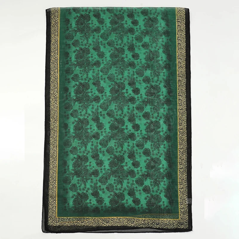 2026 New Print Chiffon Scarf Shawl Women Sunscreen Silk Scarf Turban Long Wrap Beach Travel Outdoor Accessories Trendy Headband