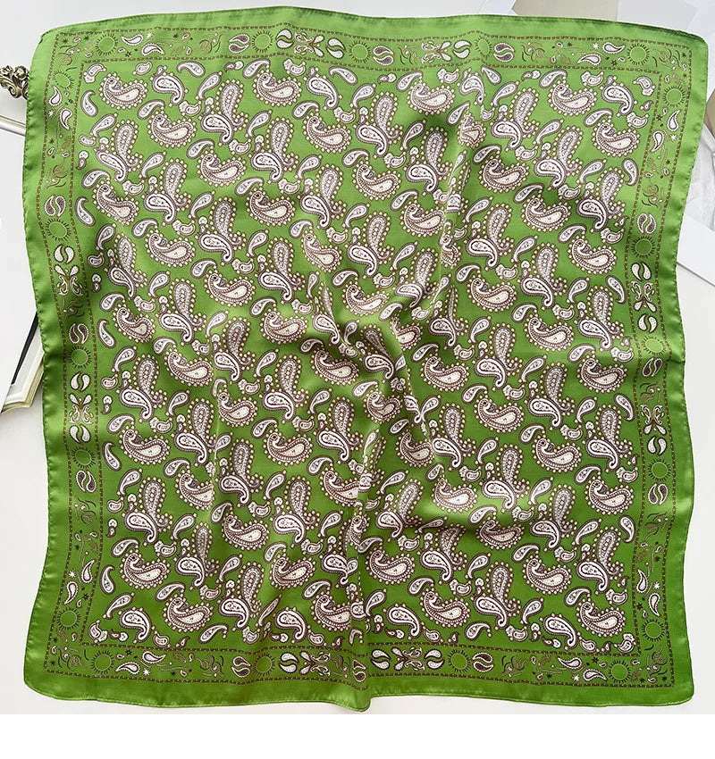 Head Scarf For Women Luxury Square Scarf Bandanna Spring/Summer Headband Hair Scarf Soft Stain Neckerchief For Dress Up you Look