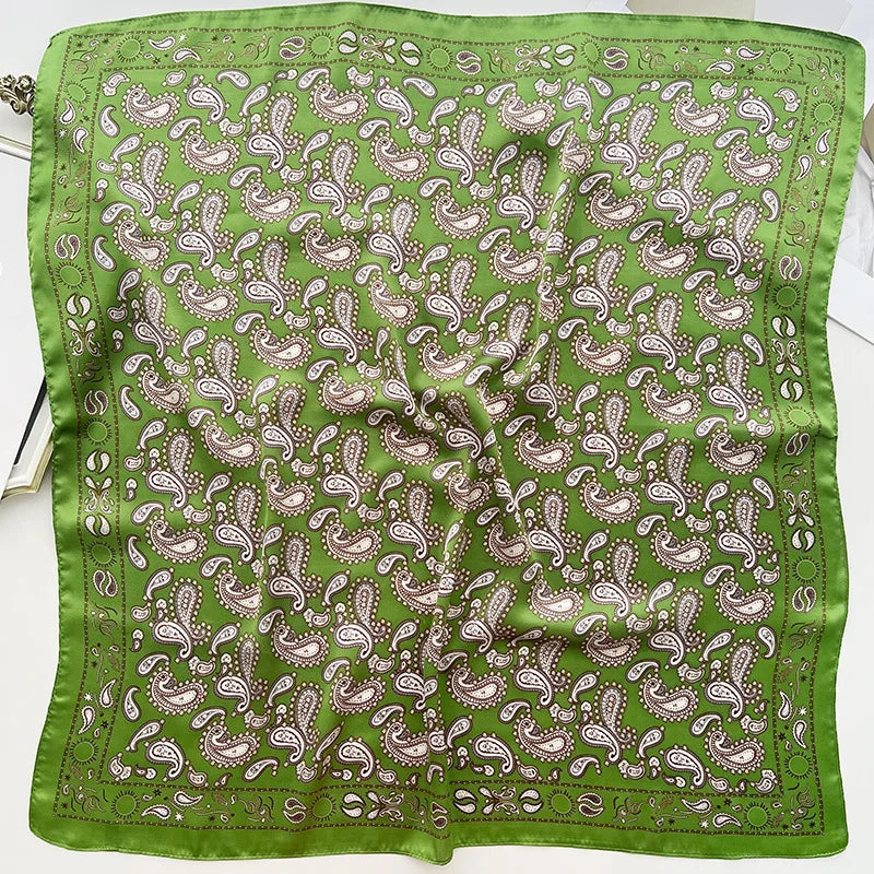 Head Scarf For Women Luxury Square Scarf Bandanna Spring/Summer Headband Hair Scarf Soft Stain Neckerchief For Dress Up you Look