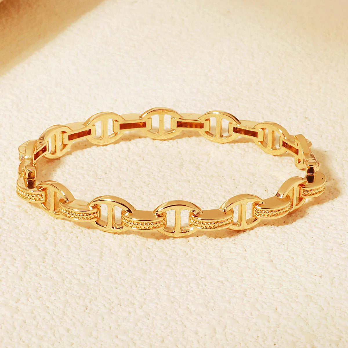 Miallo New Stainless Steel Trendy Open Bracelet Daily Bangles For Women Simple Lock Clasp Sparkling Zirconia Bracelet As Gifts